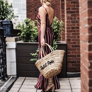 Pants - Striped low back jumpsuit Pants - Striped low back jumpsuit